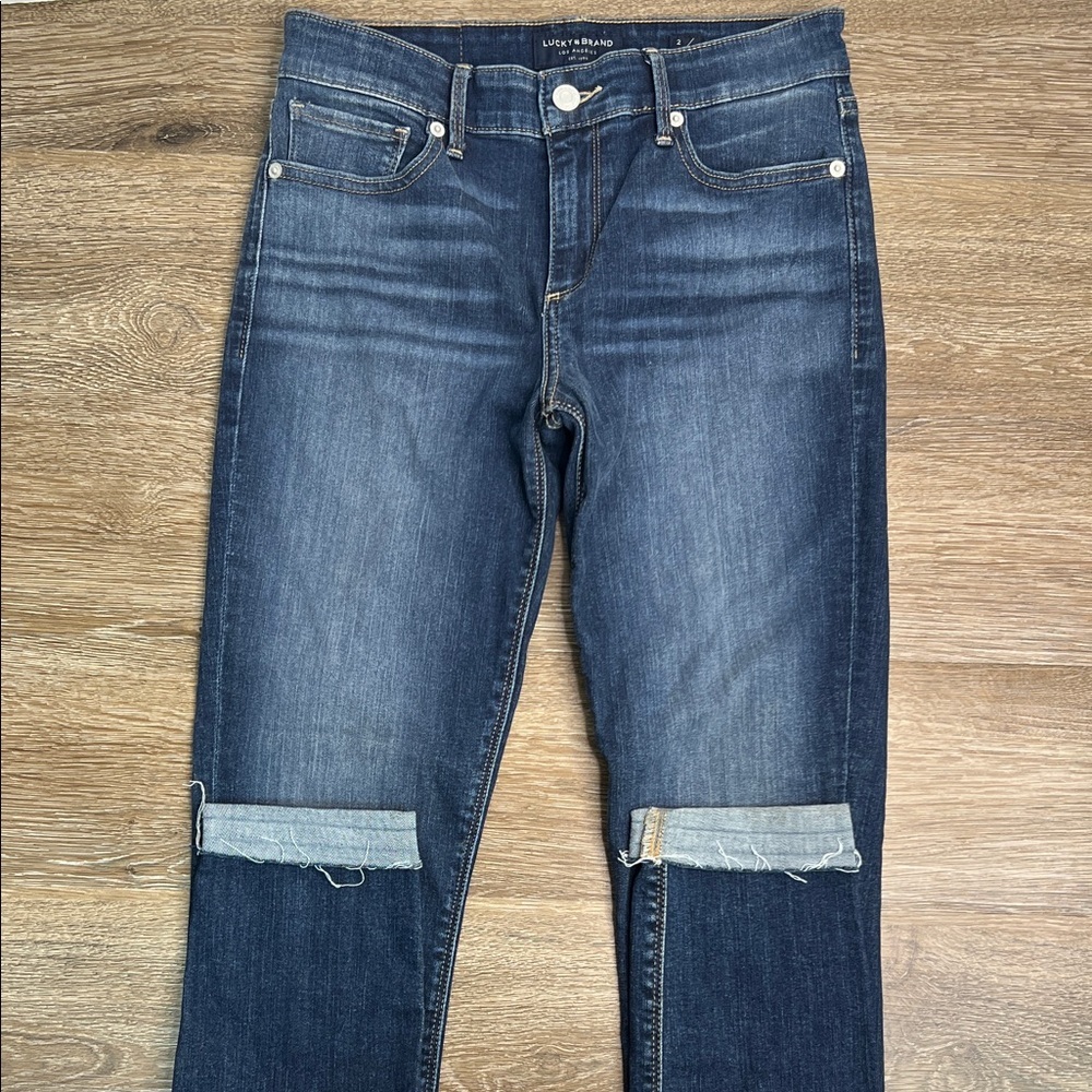 Lucky Brand Ava Mid Rise Skinny Jeans Size 2/26 Dark Wash
